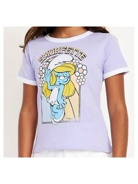 The Smurfs™ Ringer Graphic T-Shirt - Smurfette | L (10-12)